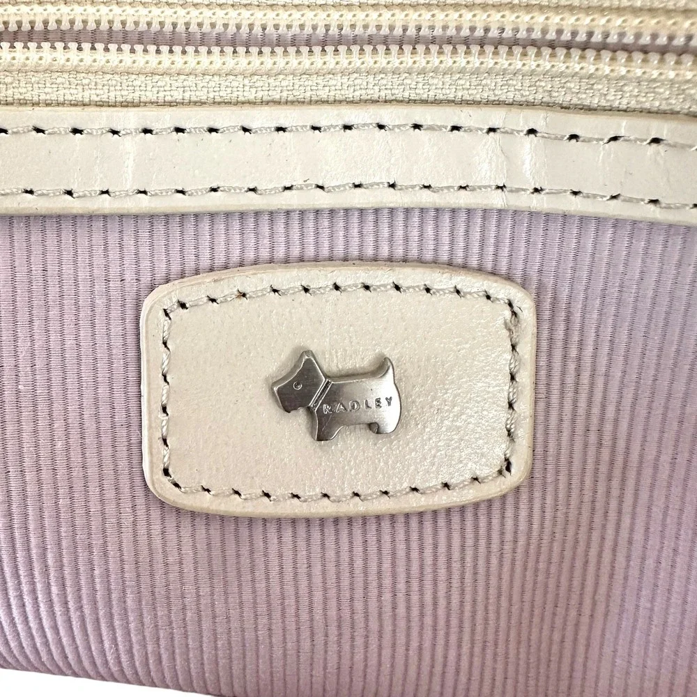 Radley London Medium Satchel Chalk Leather Purse Crossbody Shoulder‎ Handbag